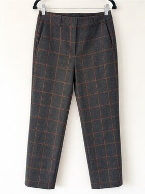 WHBM White House Black Market Slim Windowpane Plaid Ankle Pants Size 6